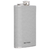 Geriebener Silber-Metall-Look Flachmann (Rechts)