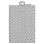 Geriebener Silber-Metall-Look Flachmann (Rückseite)