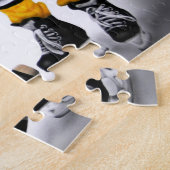 geringe Hockeyspieler am Face-Offpuzzlespiel Puzzle (Seite)