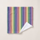 Geringe Regenbogenstreifen Badhandtuch Set (Waschlappen)