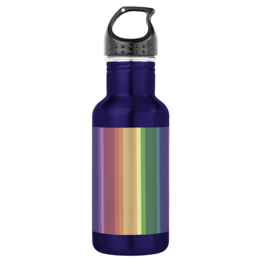 Geringe Regenbogenstreifen Edelstahlflasche (Vorderseite)