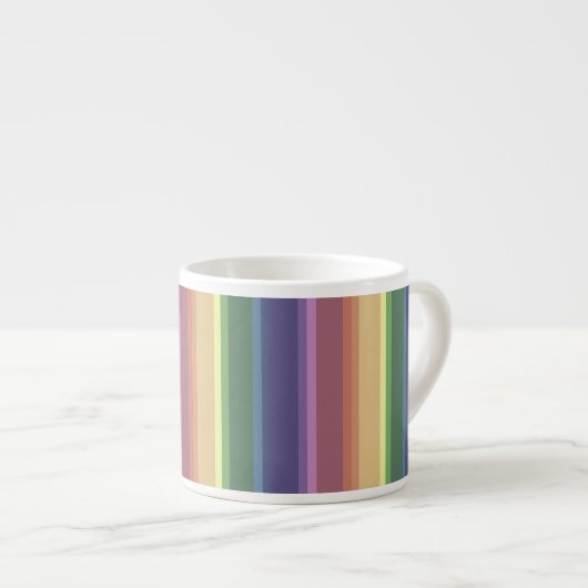 Geringe Regenbogenstreifen Espressotasse (Vorderseite Rechts)
