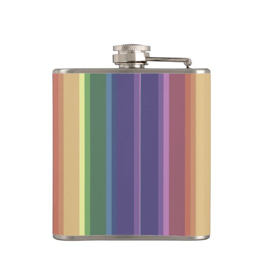 Geringe Regenbogenstreifen Flachmann (Rückseite)