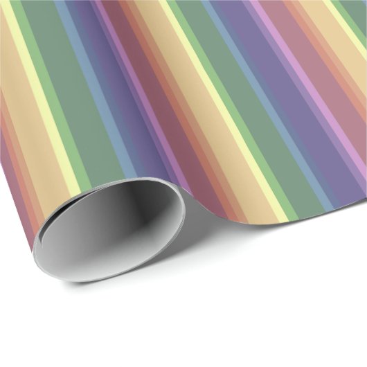 Geringe Regenbogenstreifen Geschenkpapier (Rolleneckpunkt)
