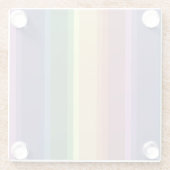 Geringe Regenbogenstreifen Glasuntersetzer (Rückseite)