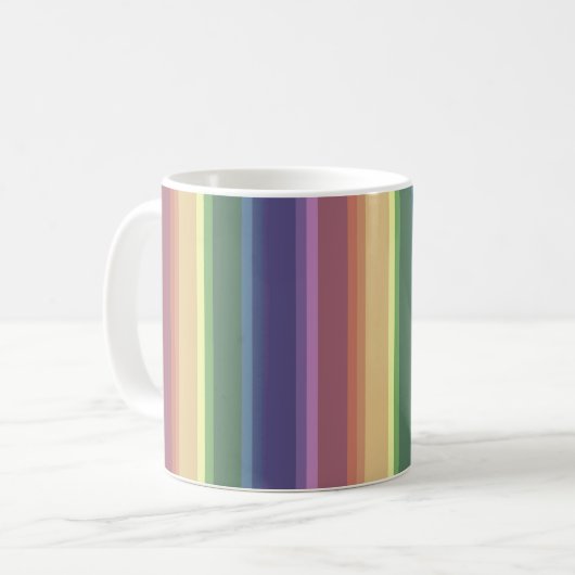 Geringe Regenbogenstreifen Kaffeetasse (Vorderseite Links)