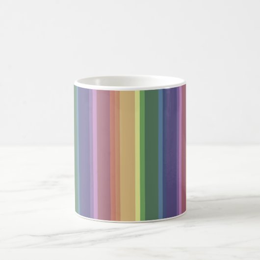 Geringe Regenbogenstreifen Kaffeetasse (Mittel)