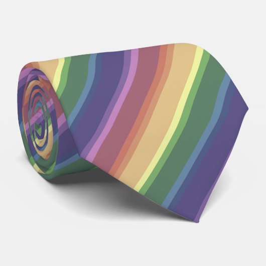 Geringe Regenbogenstreifen Krawatte (Gerollt)
