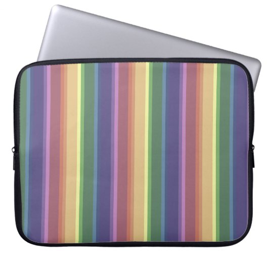 Geringe Regenbogenstreifen Laptopschutzhülle (Vorderseite)