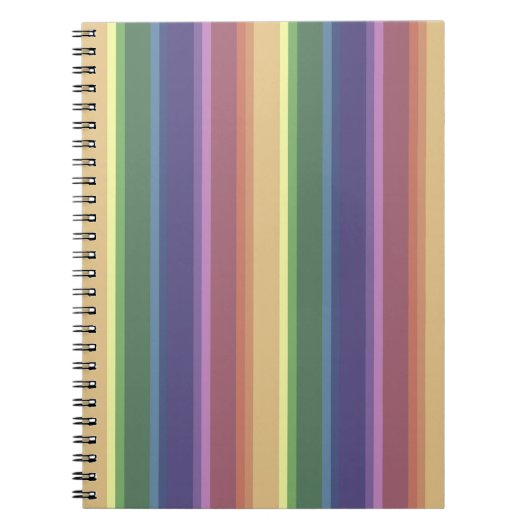 Geringe Regenbogenstreifen Notizblock (Vorderseite)