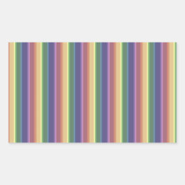 Geringe Regenbogenstreifen Rechteckiger Aufkleber