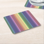 Geringe Regenbogenstreifen Rechteckiger Pappuntersetzer (angewinkelt)