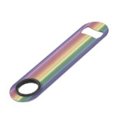 Geringe Regenbogenstreifen Speed Flaschenöffner (Vorderseite Schrägansicht)