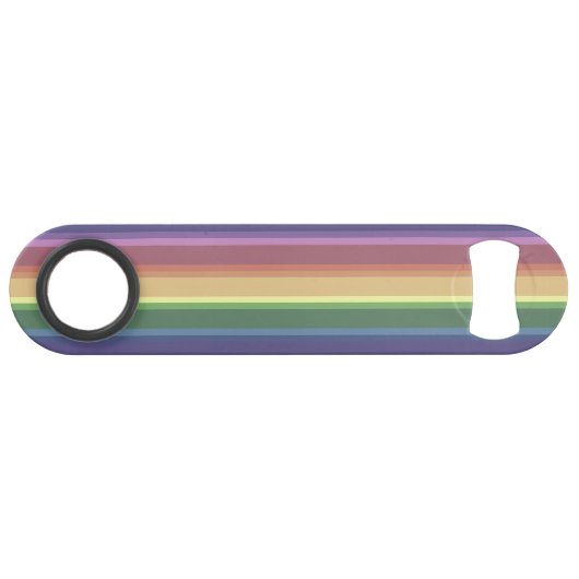 Geringe Regenbogenstreifen Speed Flaschenöffner (Rückseite Horizontal)