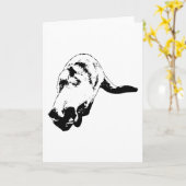Geringelte Szene, warmer Gedanke Karte (Gelbe Blume)