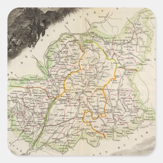 Geringere Alpen Quadratischer Aufkleber (Vorderseite)