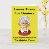 Geringere Steuern für Senioren Karte (Gelbe Blume)