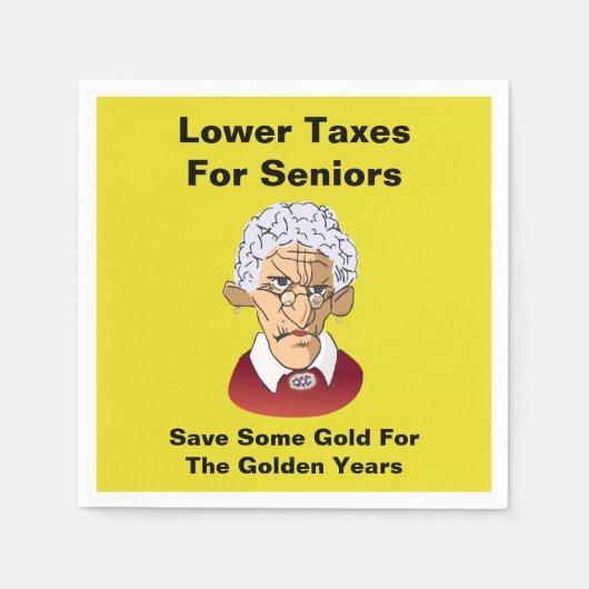 Geringere Steuern für Senioren Serviette (Vorderseite)