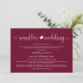 Geringerer Bonus für Hochzeiten Ankündigung (Stehend Vorderseite)