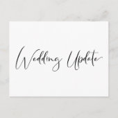 Geringeres Update für Hochzeiten Ankündigungspostkarte (Vorderseite)