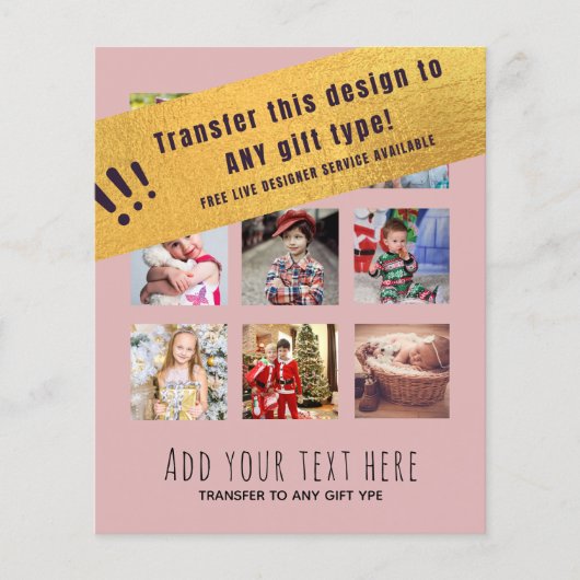 GERINGES BUDGET-FOTO-COLLAGE-GIFT - TEXT-CUSTOM HI FLYER (Vorne)