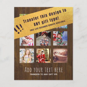 GERINGES BUDGET-FOTO-COLLAGE-GIFT - TEXT-CUSTOM HI FLYER
