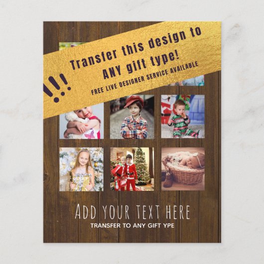 GERINGES BUDGET-FOTO-COLLAGE-GIFT - TEXT-CUSTOM HI FLYER (Vorne)