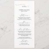 Geringes Elegance Wedding Menu Menükarte (Vorderseite)