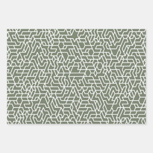 Geringes geometrisches Muster Geschenkpapier Set (Vorderseite 3)