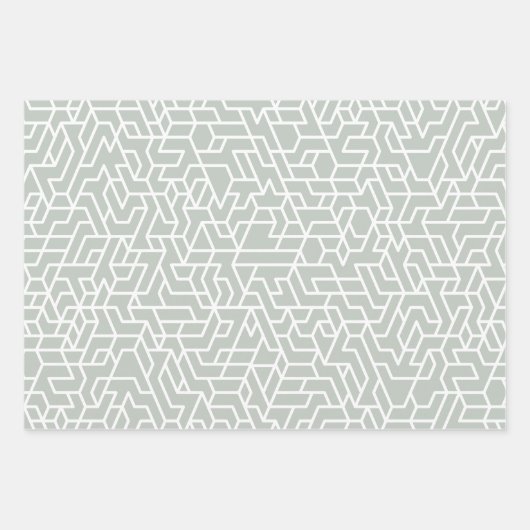 Geringes geometrisches Muster Geschenkpapier Set (Vorderseite)