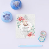 GERINGES HAUSHALTSBABY-SHOWING-EINLADUNGEN Rosa OW Flyer (Einzeln)