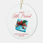 Geringfügige Personalisierte Schwangerschaftsankün Keramik Ornament (Links)