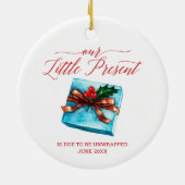 Geringfügige Personalisierte Schwangerschaftsankün Keramik Ornament (Hinten)