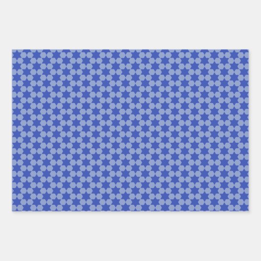 Geringfügige sechseckige Sterne geometrisch Geschenkpapier Set (Vorderseite 3)