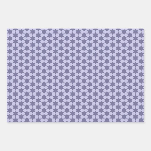 Geringfügige sechseckige Sterne geometrisch Geschenkpapier Set (Vorderseite 2)