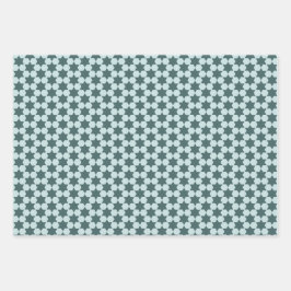 Geringfügige sechseckige Sterne geometrisch Geschenkpapier Set