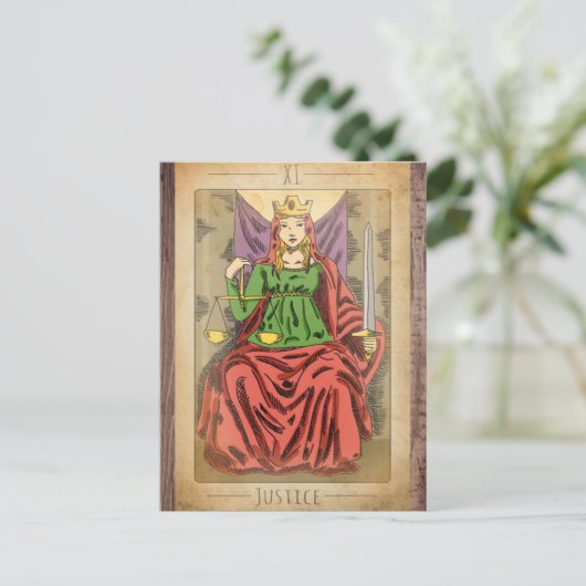 Geringfügige Skalen von Arcana-Tarots Postkarte (Stehend Vorderseite)