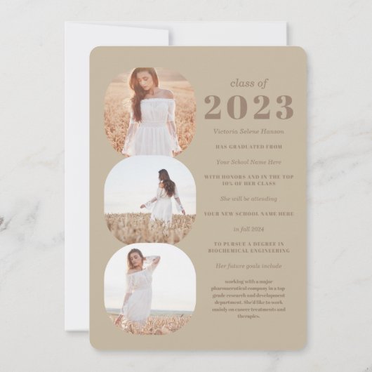 Geringfügiger Abschluss für geometrisches Foto Ankündigung (Rückseite)