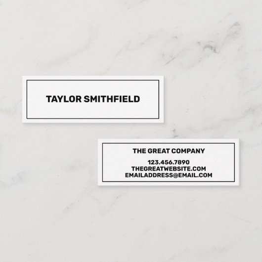 Geringfügiger geometrischer Beruflich Mini Visitenkarte (Vorne/Hinten)