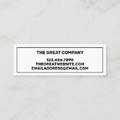 Geringfügiger geometrischer Beruflich Mini Visitenkarte (Rückseite)