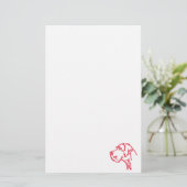 Geringfügiger Kopf zeichnend große Dane Briefpapier (Stehend Vorderseite)