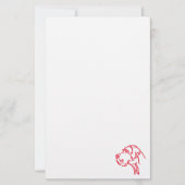 Geringfügiger Kopf zeichnend große Dane Briefpapier (Vorderseite)