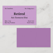 Geringschätzung der Rentabilitätsschwelle Visitenkarte (Vorne/Hinten)