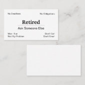 Geringschätzung der Rentabilitätsschwelle Visitenkarte (Vorne/Hinten)