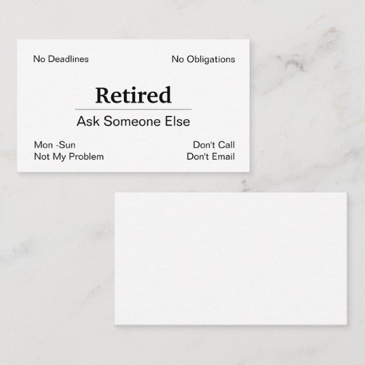 Geringschätzung der Rentabilitätsschwelle Visitenkarte (Vorne/Hinten)