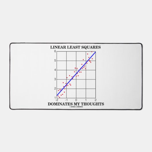 Geringste Quadrate dominieren meine Gedanken Schreibtischunterlage (Vorderseite)