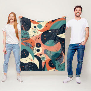 Geringstes Abstraktes Nahtloses Muster - Geometris Fleecedecke