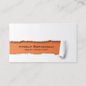 gerippte Orange-Visitenkarte Visitenkarte (Vorderseite)