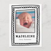 gerissener Rahmen Ankündigungspostkarte (Vorderseite)