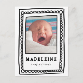 gerissener Rahmen Ankündigungspostkarte